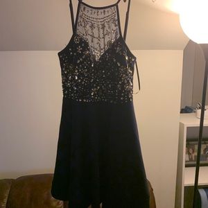 Navy Blue Homecoming Dress